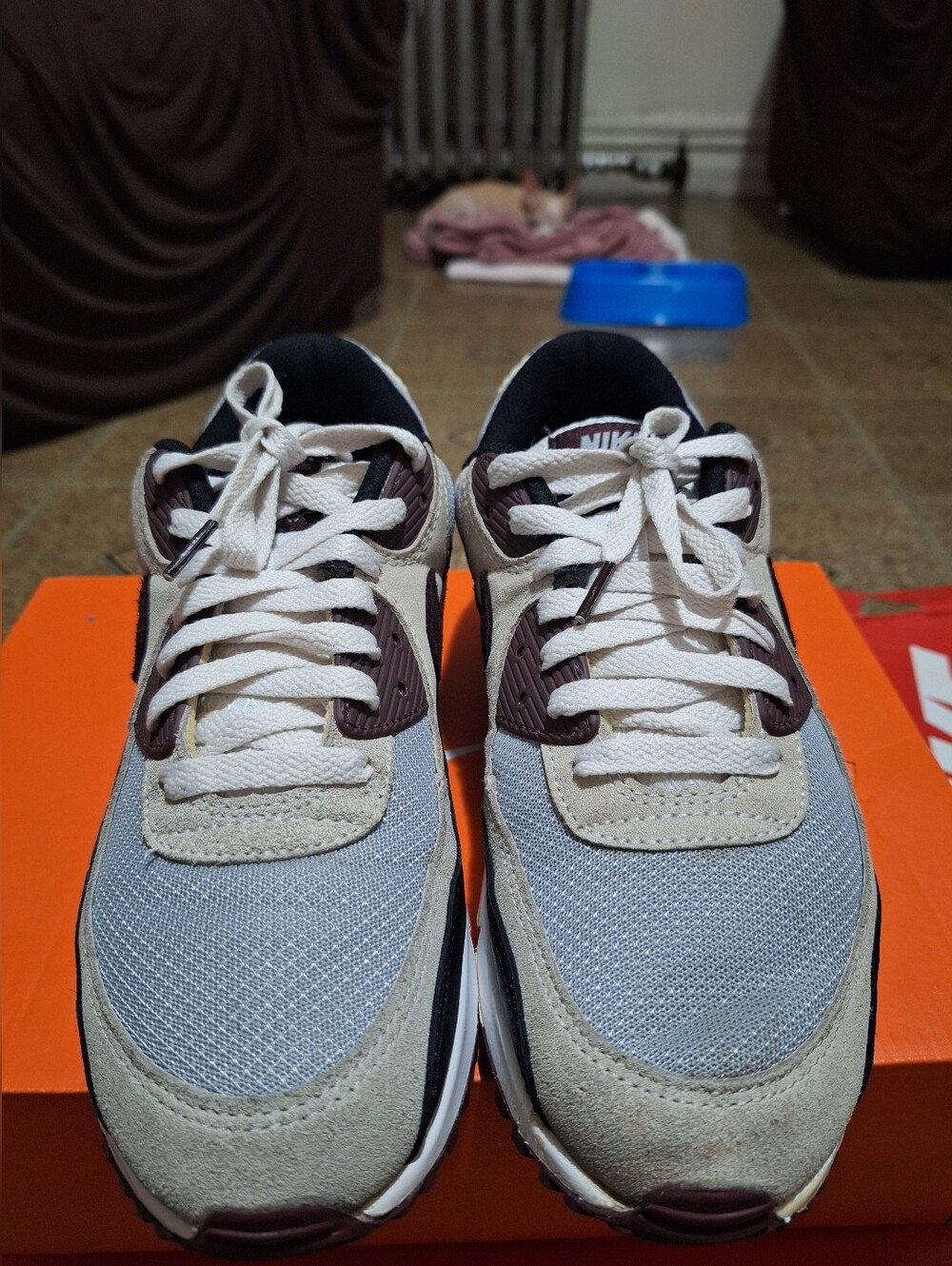 Nike Men’s Grey and Beige Casual Sneakers